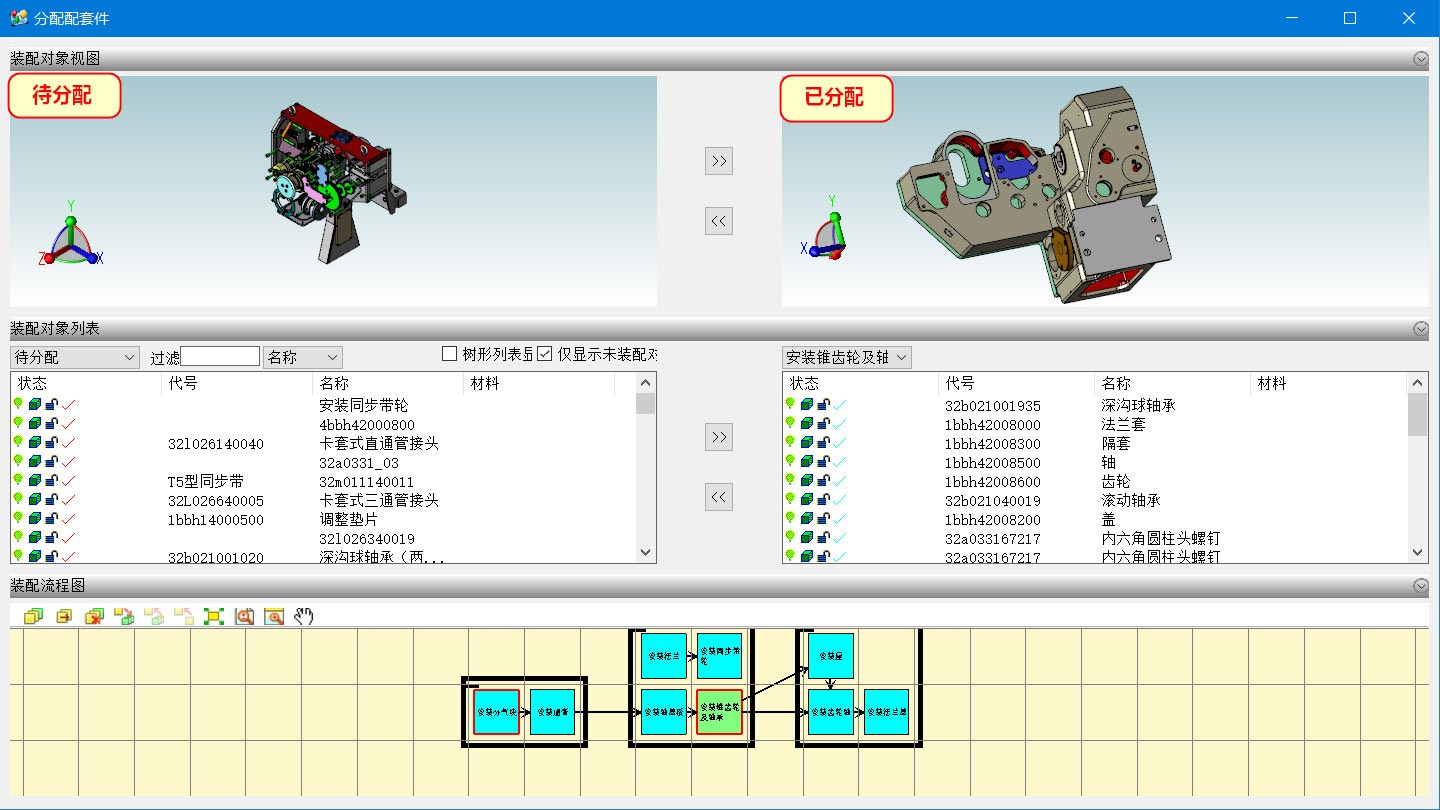 3D可视化的工序规划，快速形成装配流程图